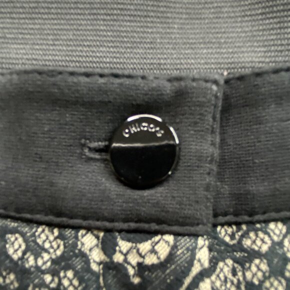Chico's So Slimming Pants‎ Womens 00 XS Slim Leg Black & Lace Pattern - Picture 11 of 15